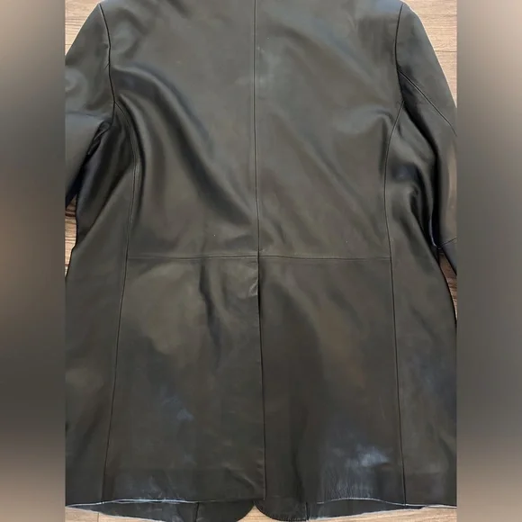 City Jones New York Men's Black Leather Dress Blazer 44L